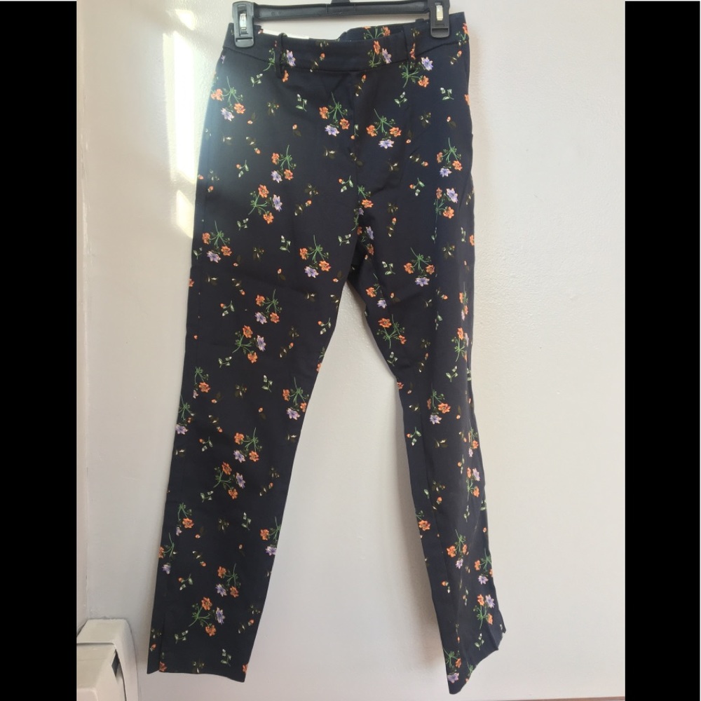 H&M Floral Print Slim Trousers